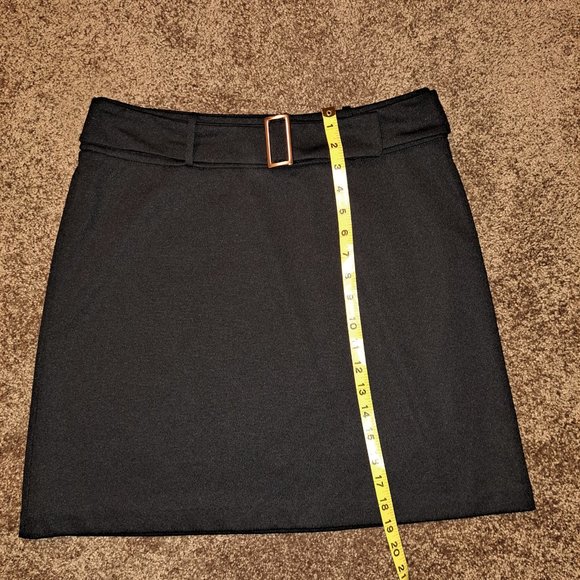 New York & Company Stretch Black Skirt w/ Belt Medium - Picture 3 of 8